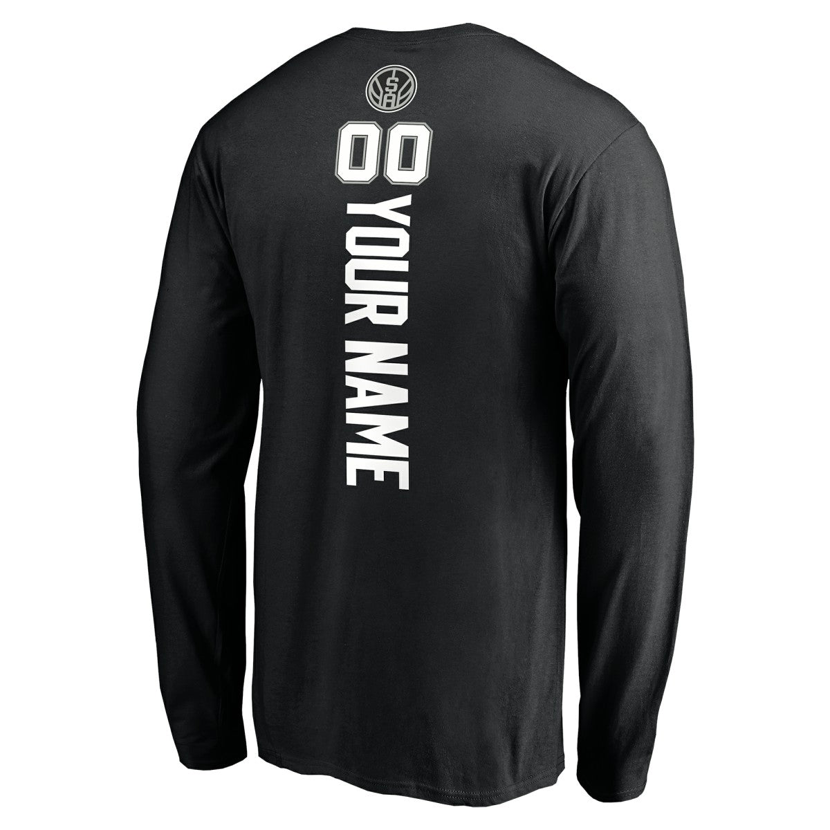 San Antonio Spurs Playmaker Personalized Name & Number Long Sleeve T-Shirt Black