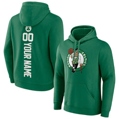Boston Celtics Playmaker Personalized Name & Number Pullover Hoodie Green
