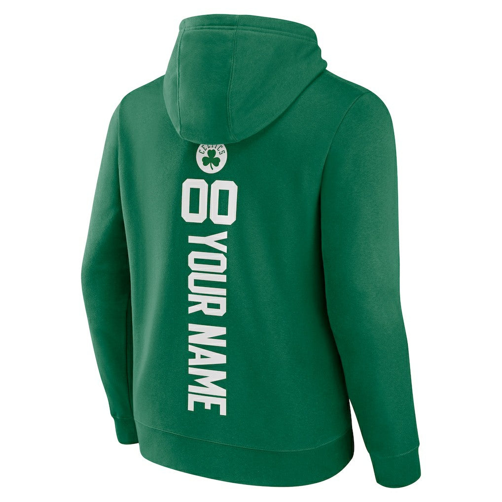 Boston Celtics Playmaker Personalized Name & Number Pullover Hoodie Green
