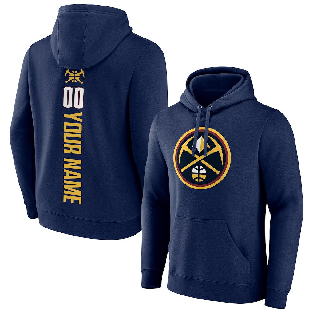 Denver Nuggets Playmaker Personalized Name & Number Pullover Hoodie Navy