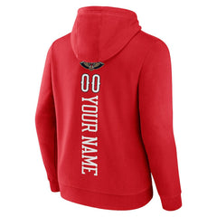 New Orleans Pelicans Playmaker Personalized Name & Number Pullover Hoodie Red