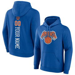 New York Knicks Playmaker Personalized Name & Number Pullover Hoodie Blue