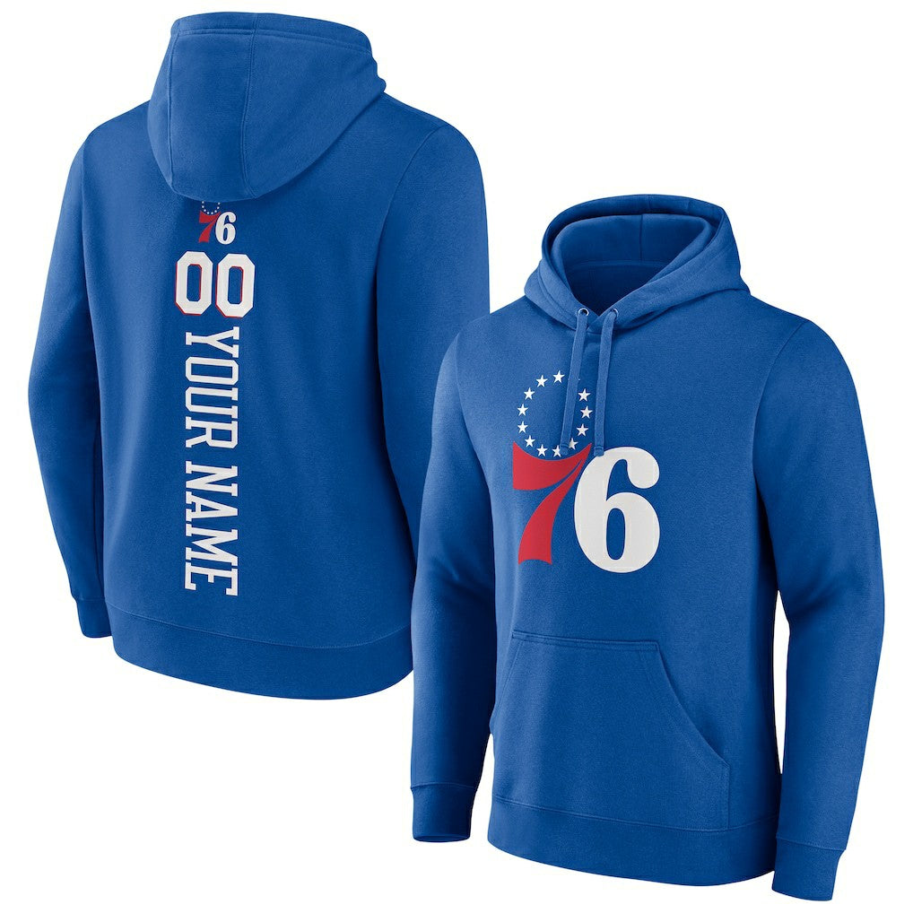 Philadelphia 76ers Playmaker Personalized Name & Number Pullover Hoodie Royal
