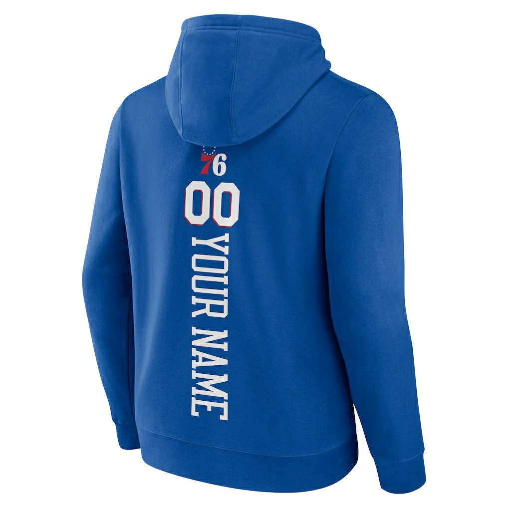 Philadelphia 76ers Playmaker Personalized Name & Number Pullover Hoodie Royal