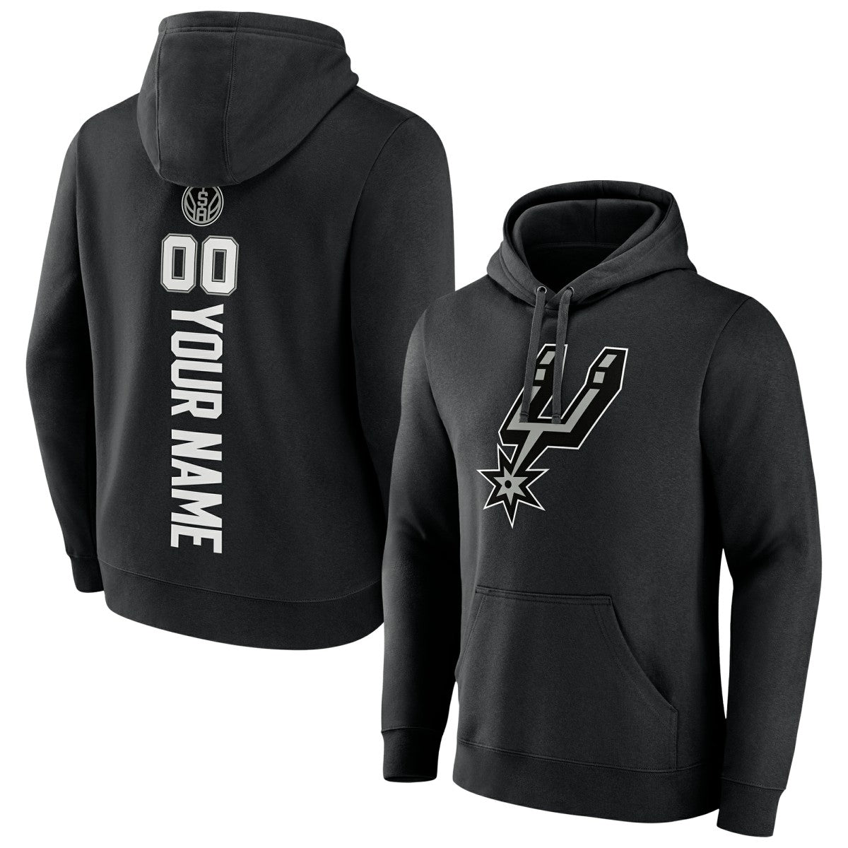 San Antonio Spurs Playmaker Personalized Name & Number Pullover Hoodie Black