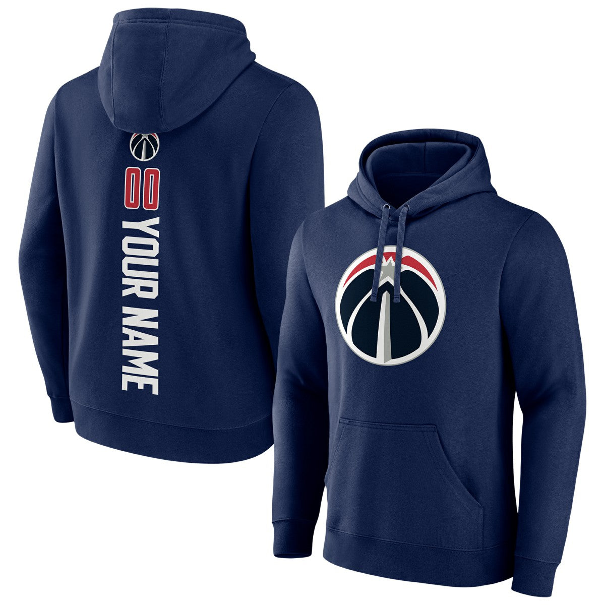 Washington Wizards Playmaker Personalized Name & Number Pullover Hoodie Navy