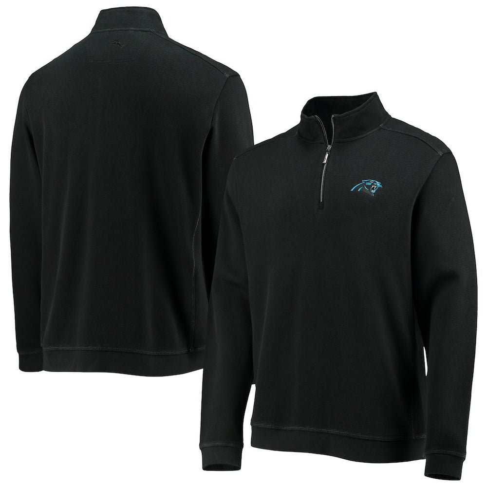 Carolina Panthers Nassau Half-Zip Jacket - Black - Tommy Bahama