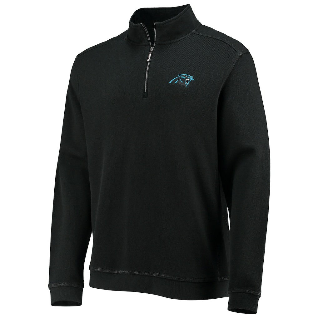 Carolina Panthers Nassau Half-Zip Jacket - Black - Tommy Bahama