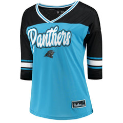 Carolina Panthers 5th & Ocean by New Era Women's Mesh Long Sleeve T-Shirt - Blue - NFL