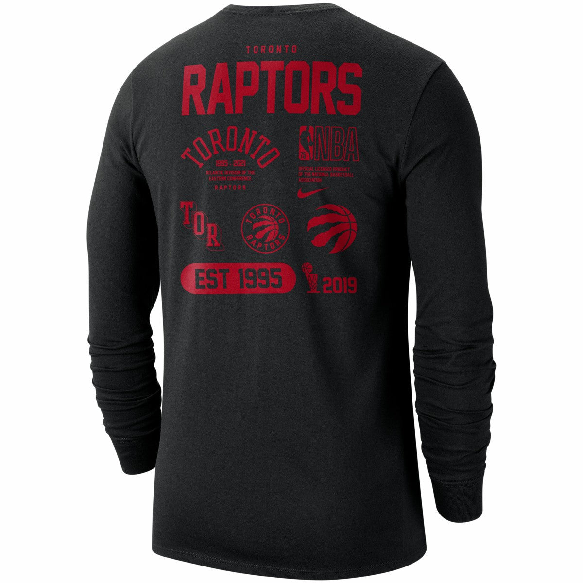 Nike Toronto Raptors 75th Anniversary Courtside Element Long Sleeve T-Shirt Black
