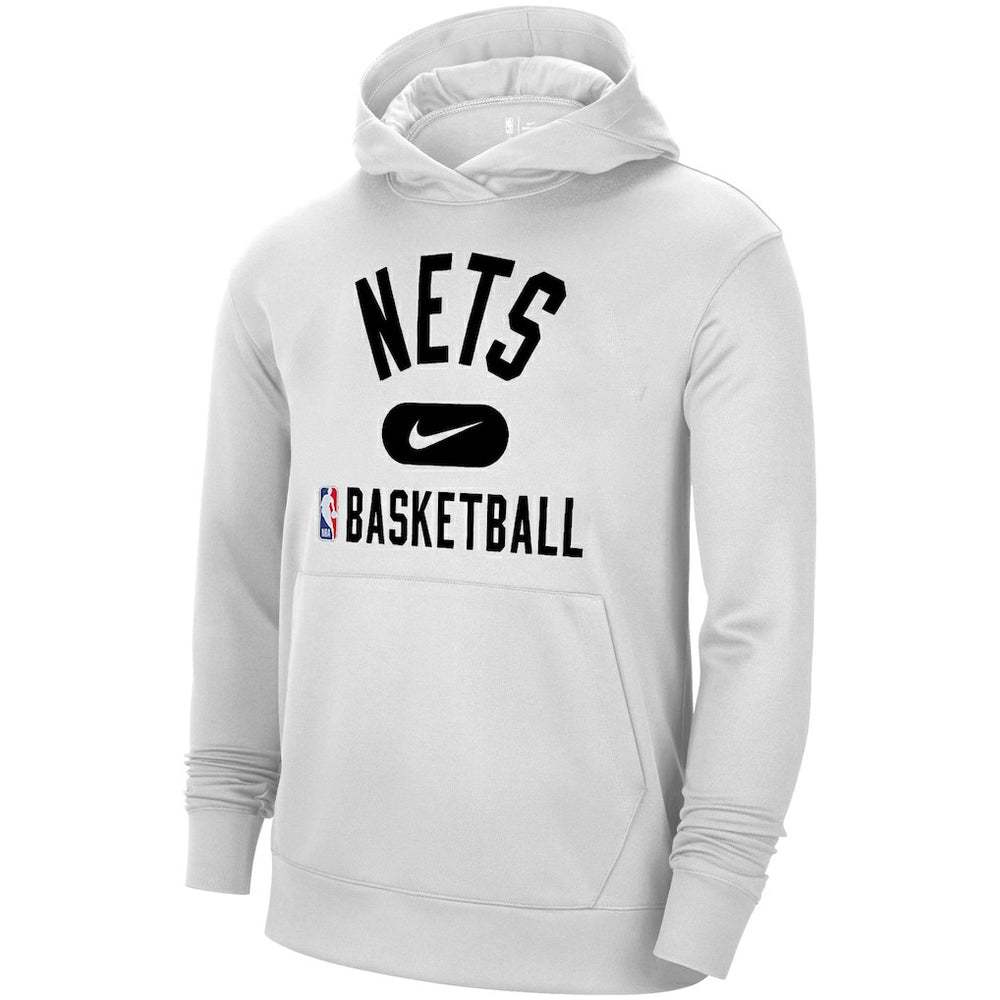 Nike Brooklyn Nets 2021-2022 Spotlight On Court Performance Practice Pullover Hoodie White