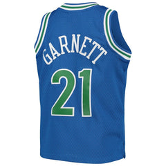 Mitchell & Ness Kevin Garnett Minnesota Timberwolves Youth 1995-96 Hardwood Classics Swingman Jersey Blue