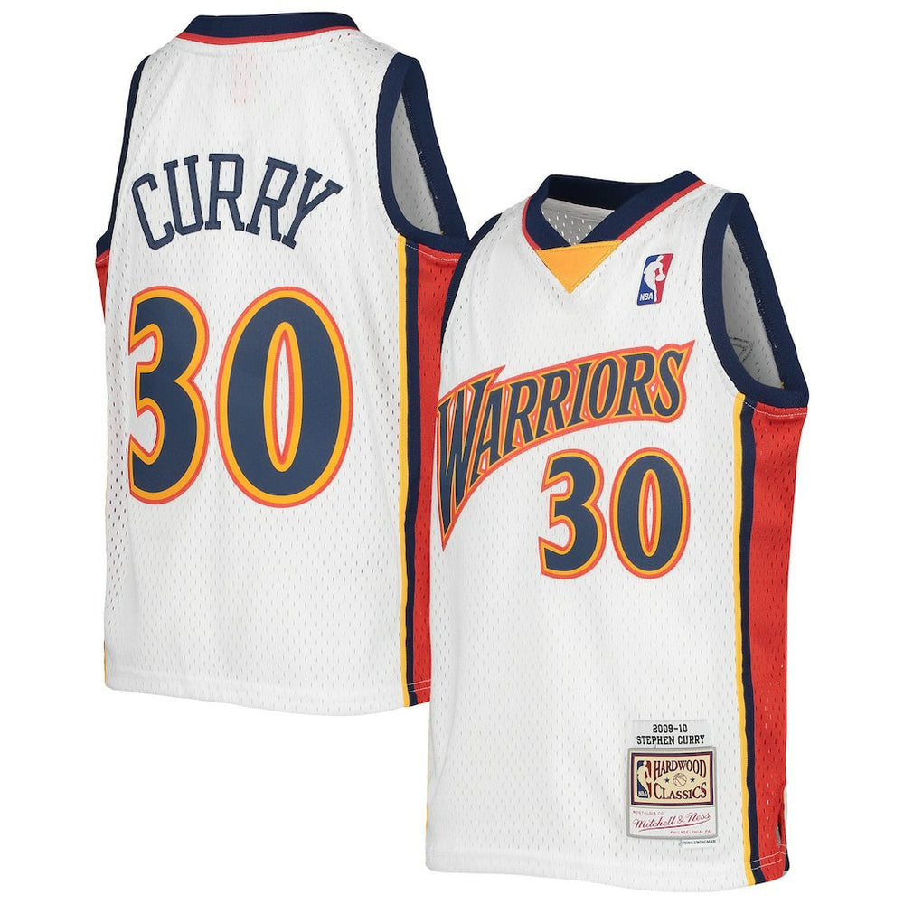 Mitchell & Ness Stephen Curry Golden State Warriors Youth 2009-10 Hardwood Classics Swingman Jersey White