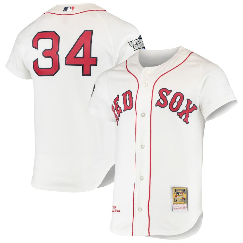 David Ortiz Boston Red Sox Mitchell & Ness 2004 Cooperstown Collection Home Authentic Jersey for sale