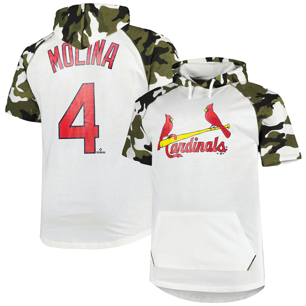 Yadier Molina St. Louis Cardinals Player Big & Tall Raglan Hoodie T-Shirt Online