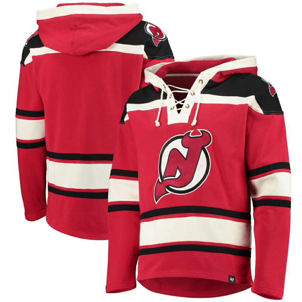 New Jersey Devils '47 Superior Lacer Hoodie - Red | 47 brand sale