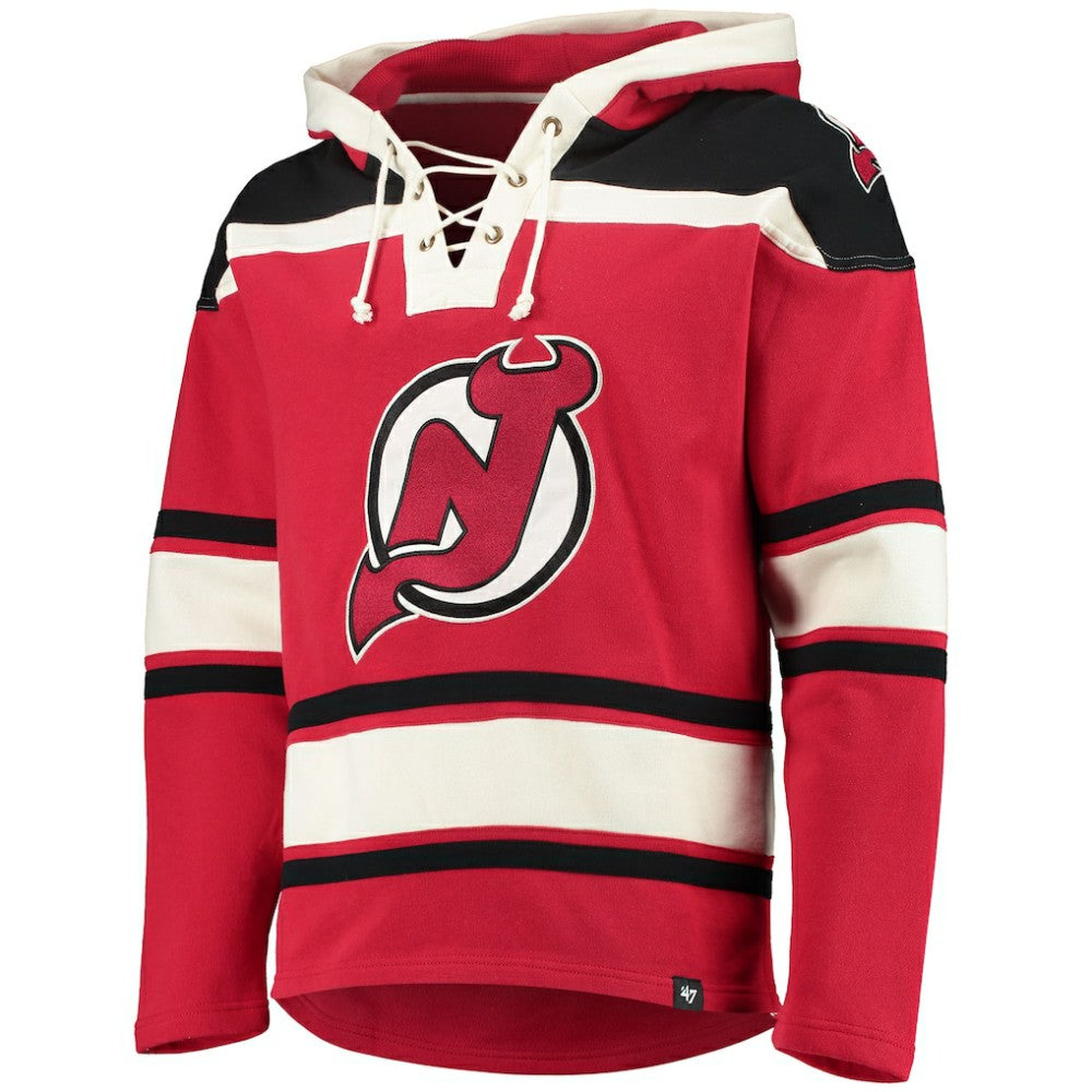 New Jersey Devils '47 Superior Lacer Hoodie - Red | 47 brand sale