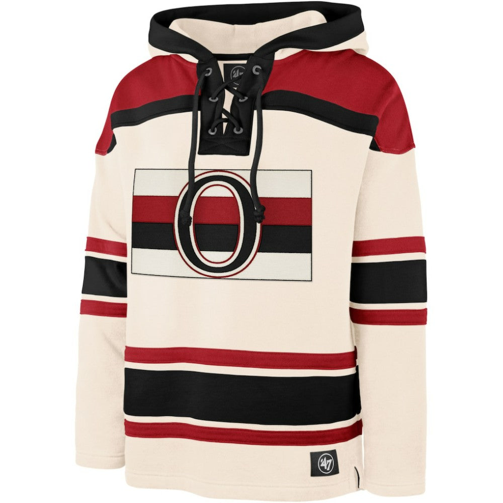 Ottawa Senators '47 Superior Lacer Hoodie - Cream | 47 brand sale
