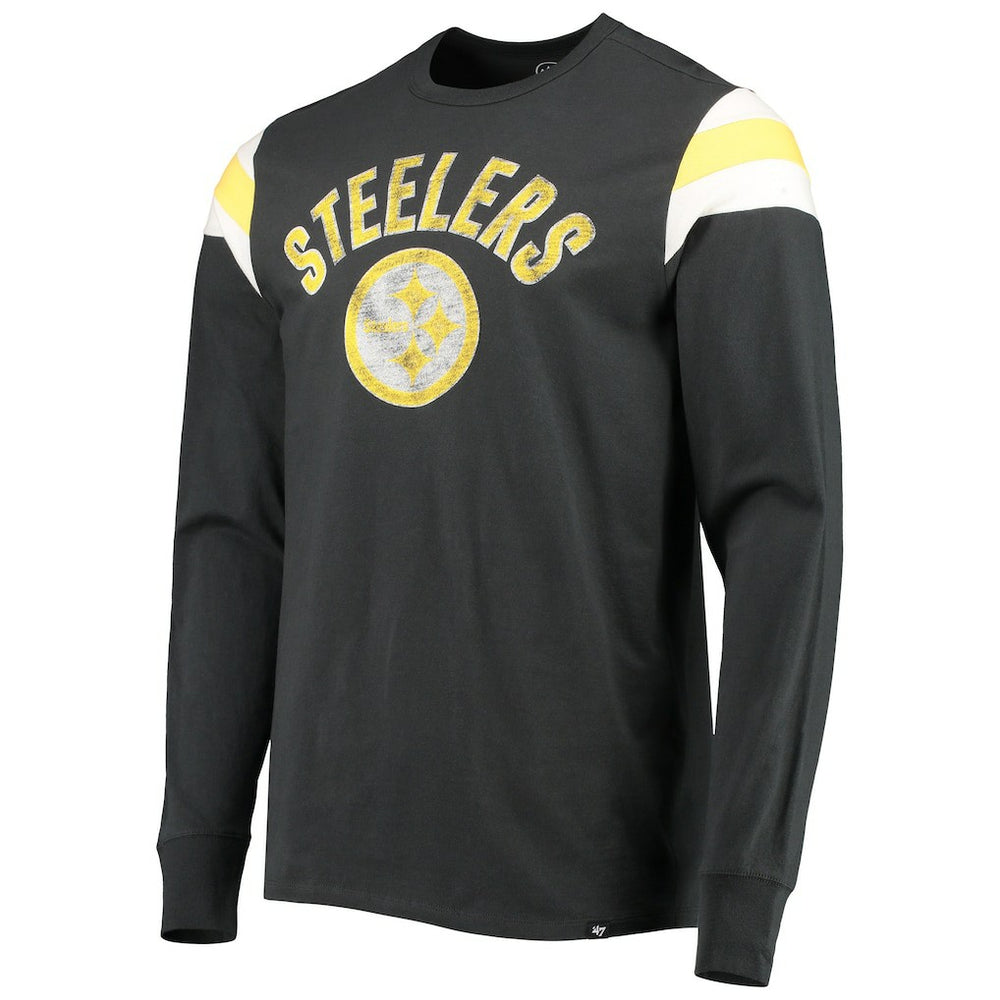 Pittsburgh Steelers '47 Franklin Rooted Long Sleeve T-Shirt - Black - 47 brand