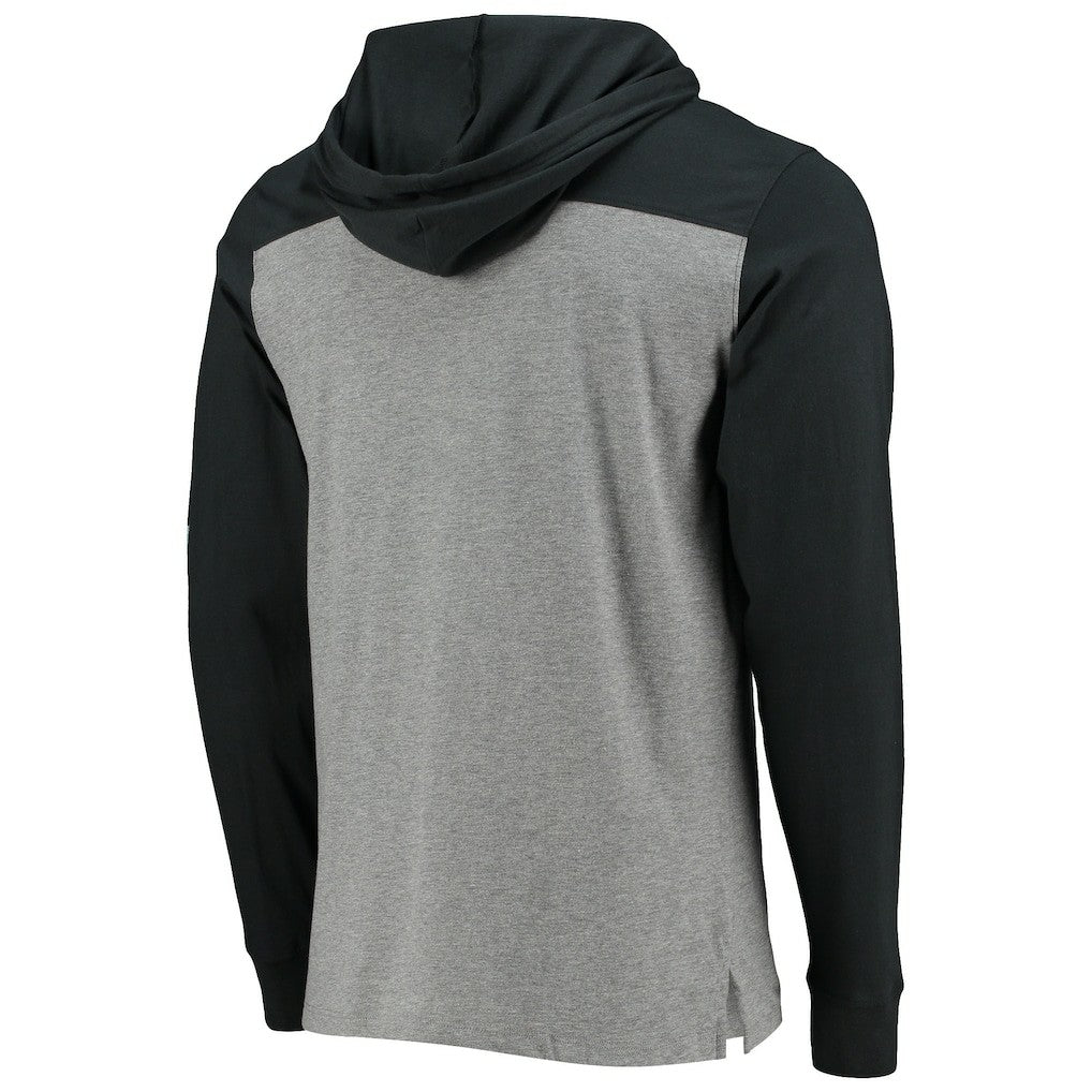 New Orleans Saints '47 Franklin Wooster Throwback Long Sleeve Hoodie T-Shirt - Heathered Gray - 47 brand