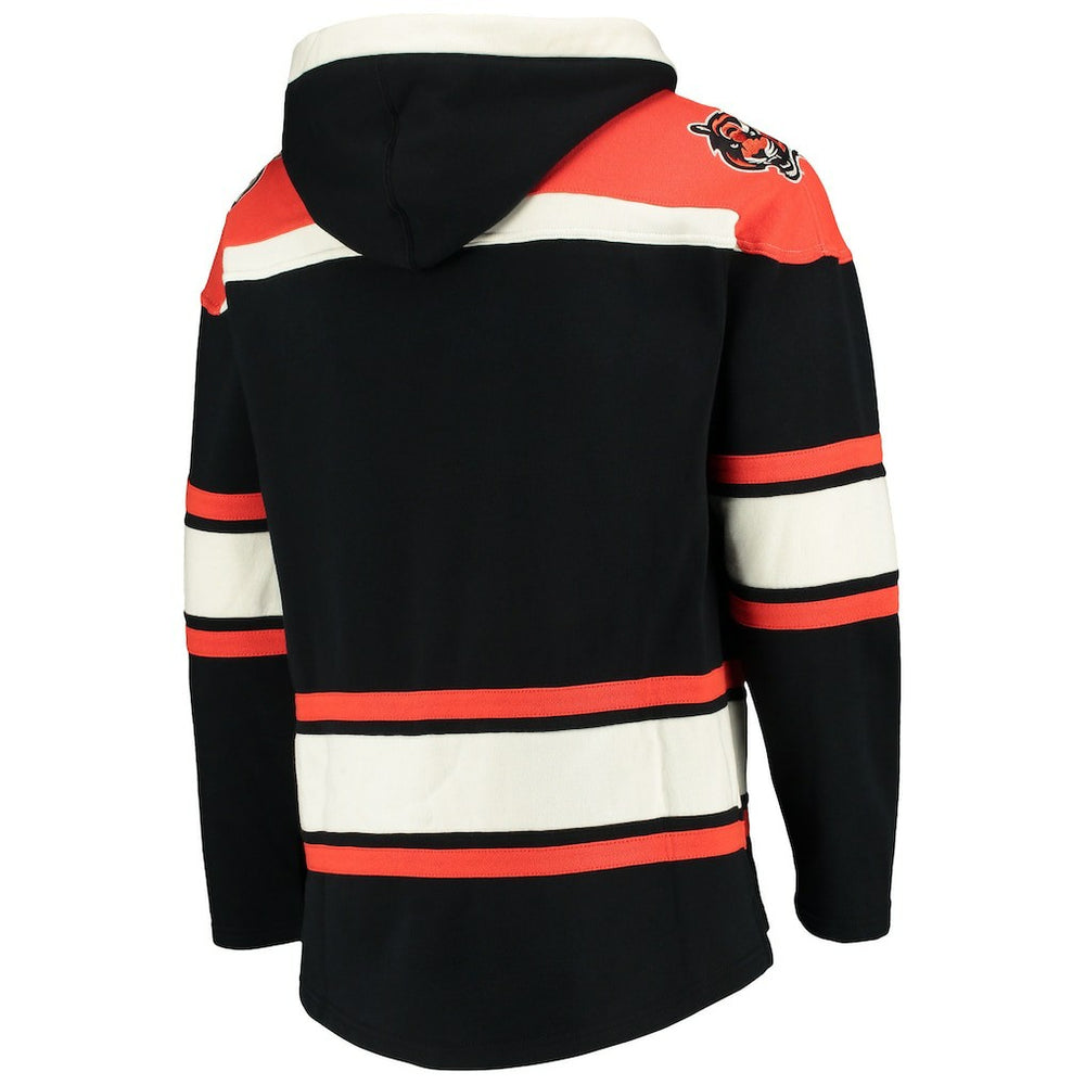 Cincinnati Bengals '47 Lacer V-Neck Pullover Hoodie - Black - 47 brand