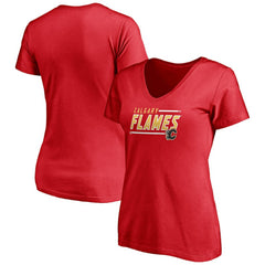 Calgary Flames Fanatics Women's Plus Size Mascot In Bounds V-Neck T-Shirt - Red | Fanatics sale