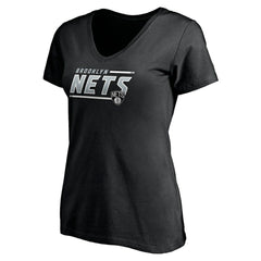 Fanatics Brooklyn Nets Women's Mascot In Bounds V-Neck T-Shirt Black