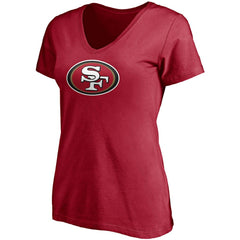 Nick Bosa San Francisco 49ers Women's Player Icon Name & Number V-Neck T-Shirt - Scarlet - Fanatics