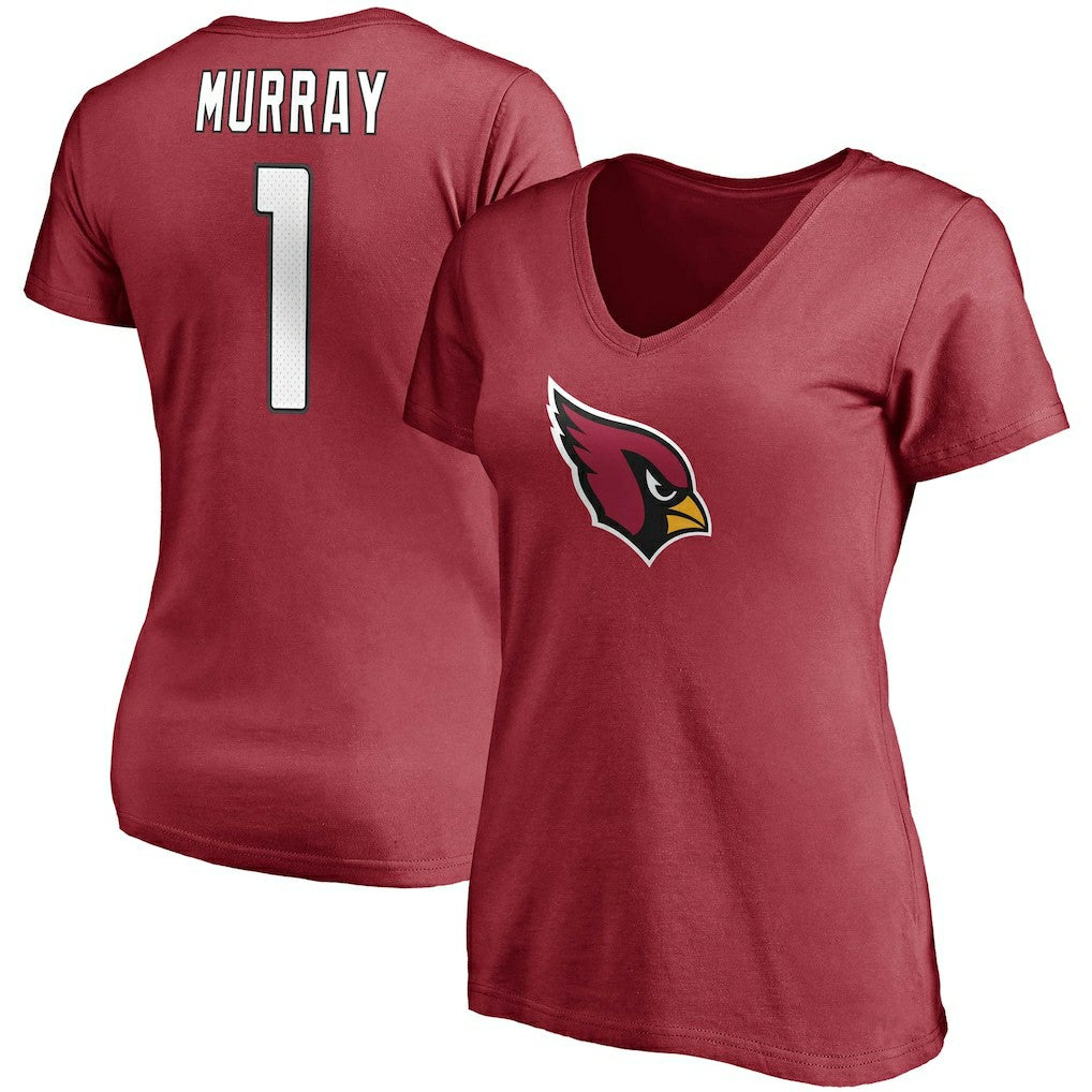 Kyler Murray Arizona Cardinals Women's Player Icon Name & Number V-Neck T-Shirt - Cardinal - Fanatics