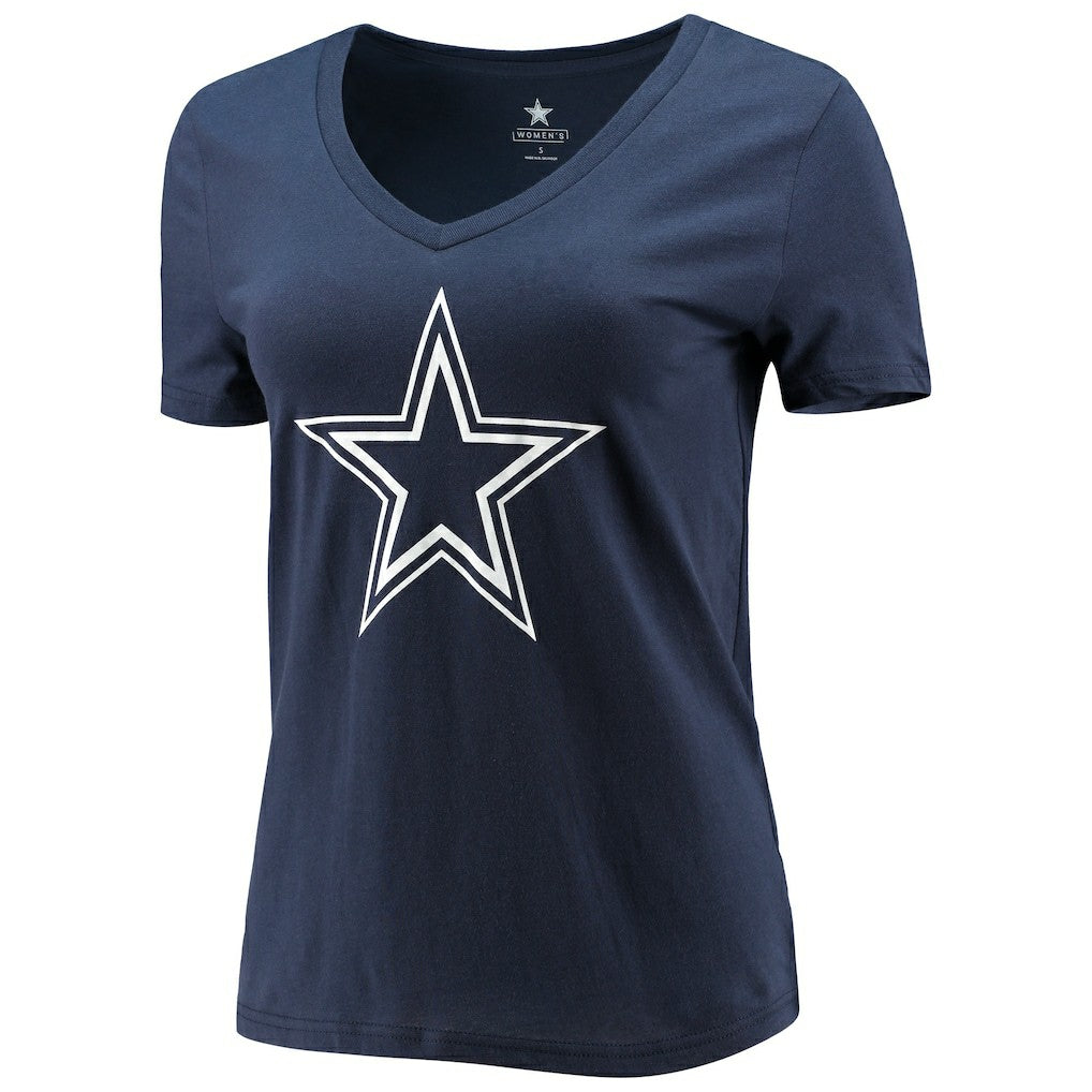 CeeDee Lamb Dallas Cowboys Women's Player Icon Name & Number V-Neck T-Shirt - Navy - Fanatics