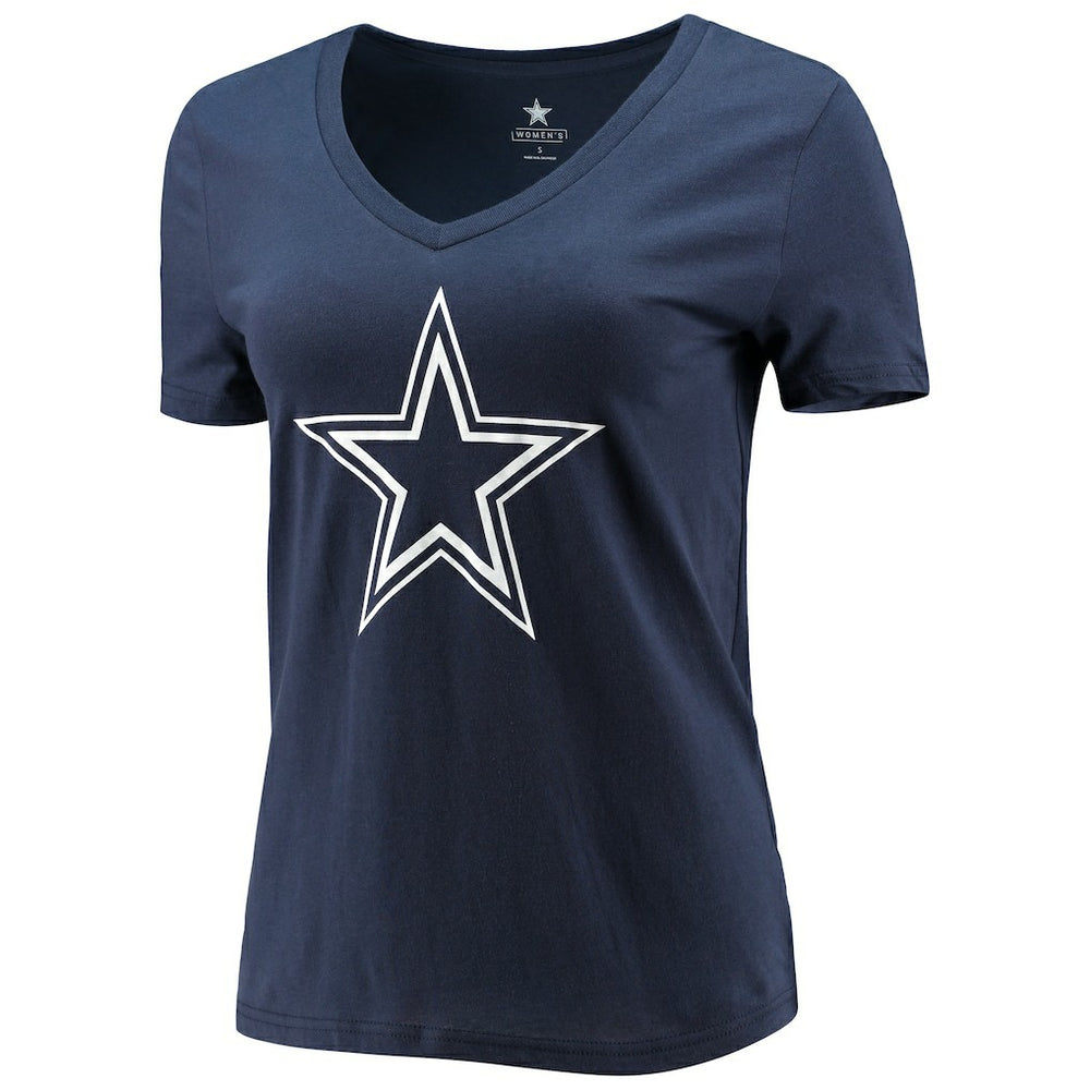 CeeDee Lamb Dallas Cowboys Women's Player Icon Name & Number V-Neck T-Shirt - Navy - Fanatics