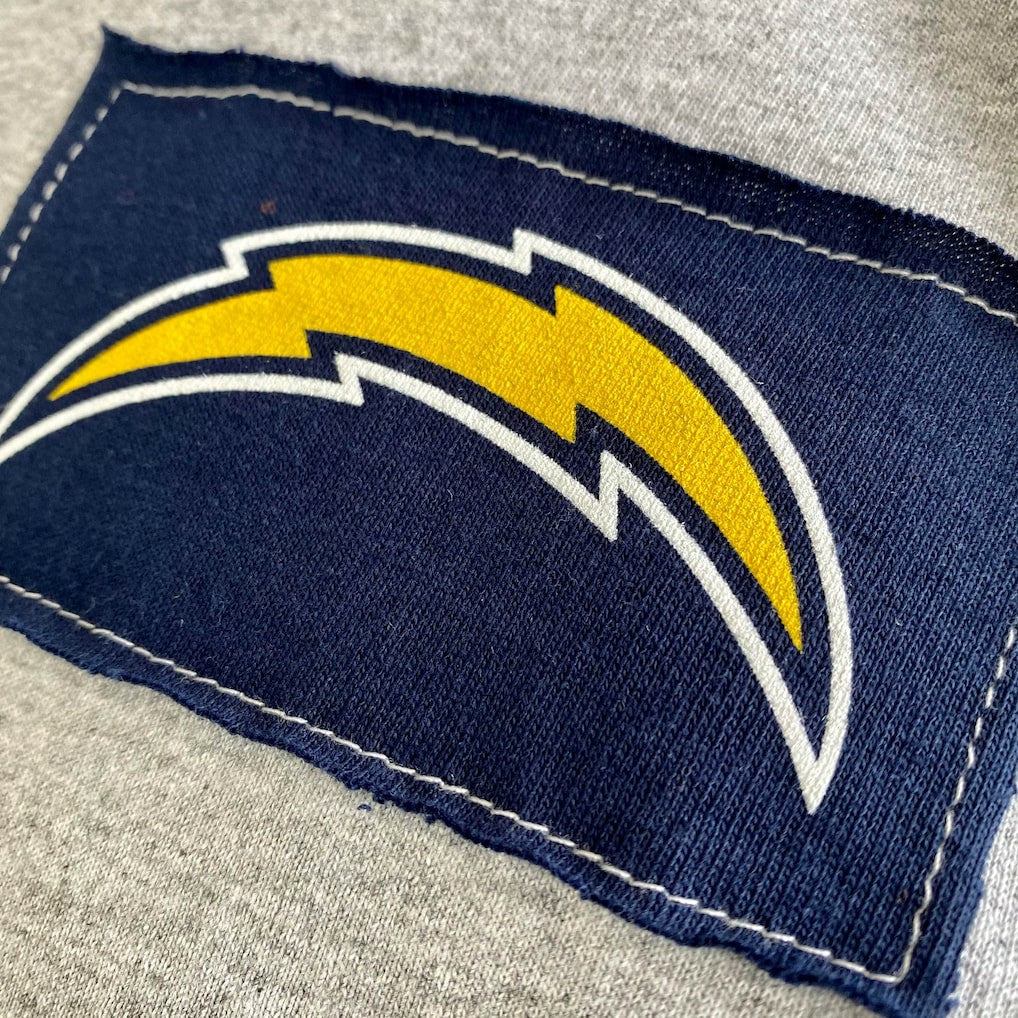 Los Angeles Chargers Refried Apparel Sustainable Angle Long Sleeve T-Shirt - Gray - NFL
