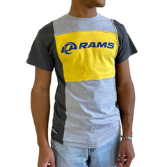 Los Angeles Rams Refried Apparel Sustainable Split T-Shirt - Heather Gray - NFL