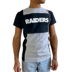 Las Vegas Raiders Refried Apparel Sustainable Split T-Shirt - Heather Gray - NFL