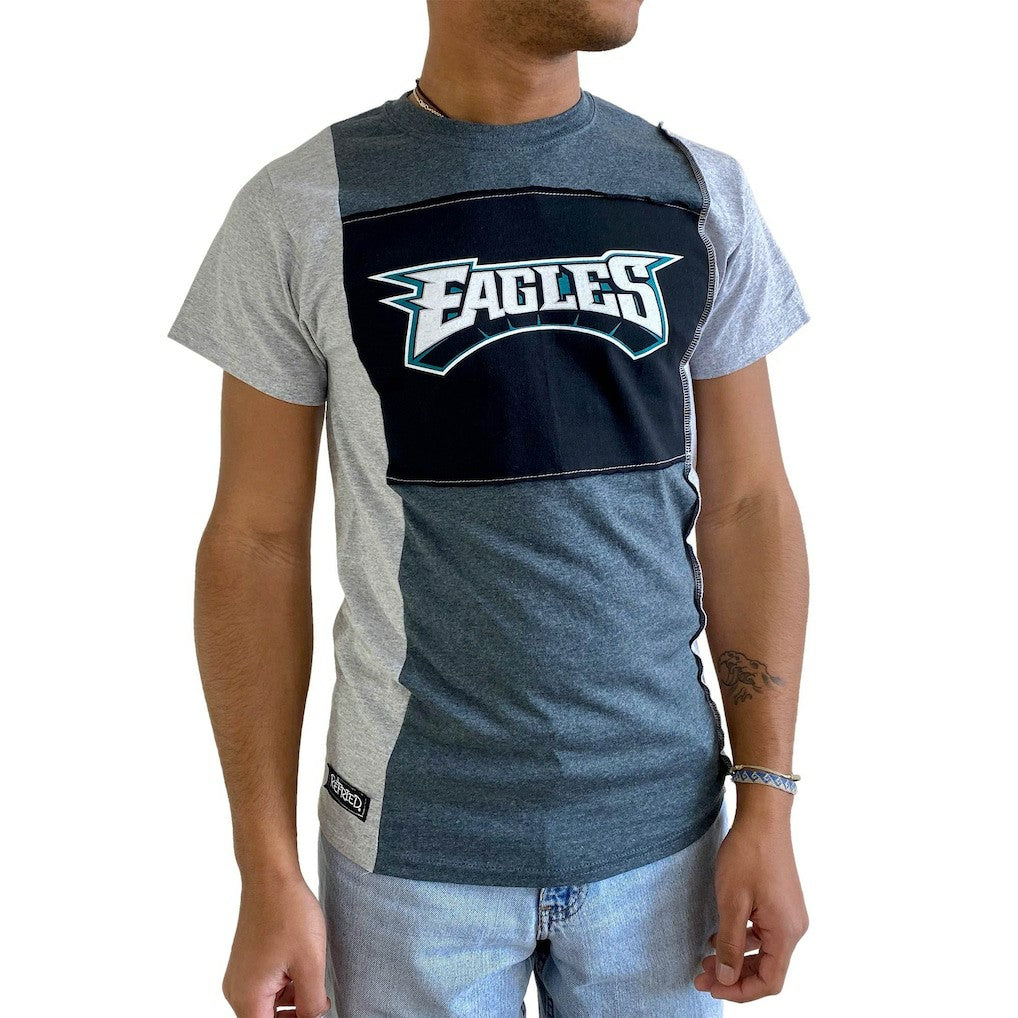 Philadelphia Eagles Refried Apparel Sustainable Split T-Shirt - Heather Charcoal - NFL