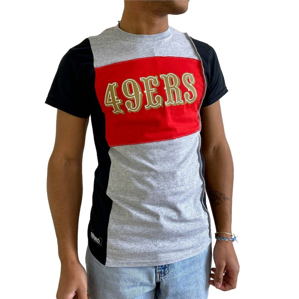 San Francisco 49ers Refried Apparel Sustainable Split T-Shirt - Heather Gray - NFL