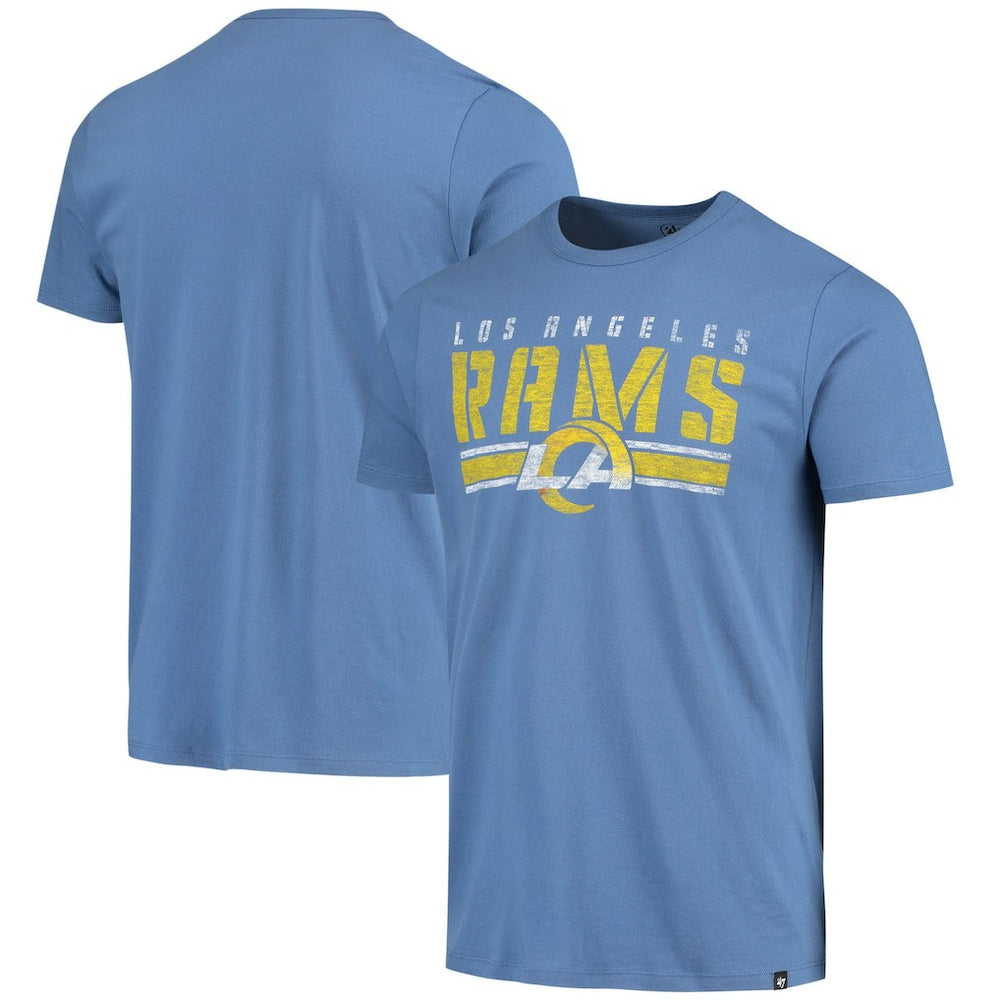 Los Angeles Rams '47 Stripe Thru Franklin T-Shirt - Heathered Royal - 47 brand