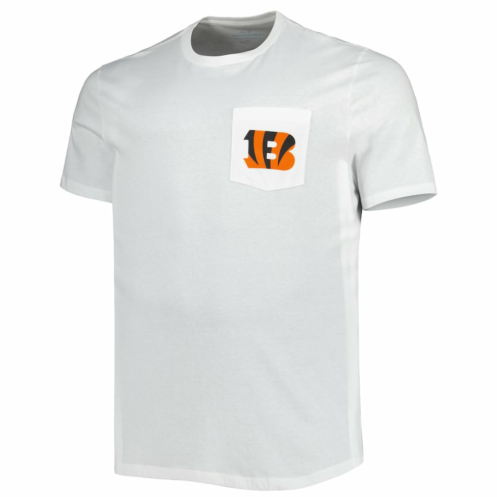Cincinnati Bengals Vineyard Vines Big & Tall Helmet T-Shirt - White - NFL