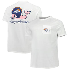 Denver Broncos Vineyard Vines Big & Tall Helmet T-Shirt - White - NFL