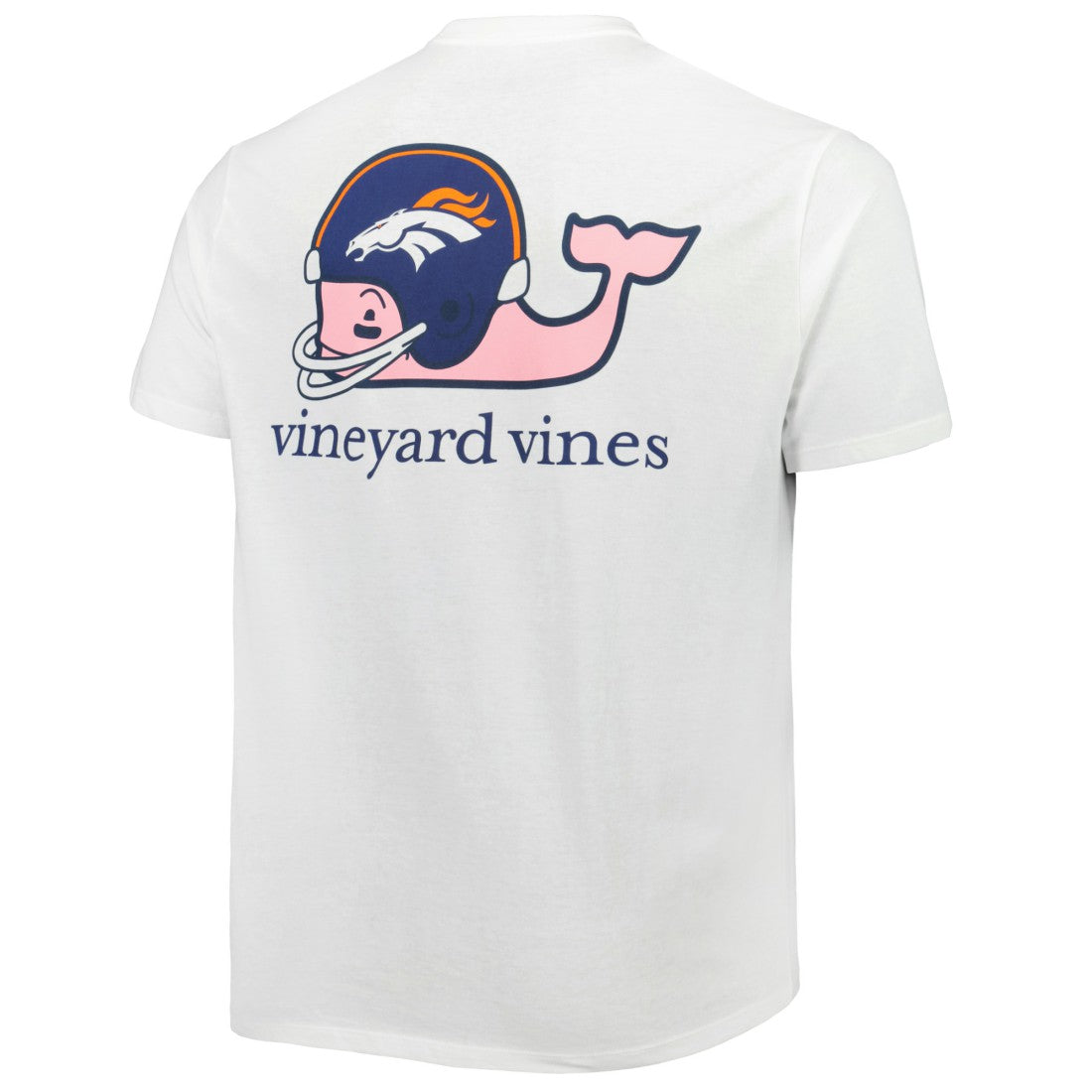 Denver Broncos Vineyard Vines Big & Tall Helmet T-Shirt - White - NFL