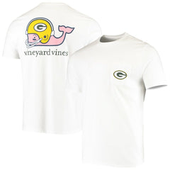 Green Bay Packers Vineyard Vines Big & Tall Helmet T-Shirt - White - NFL
