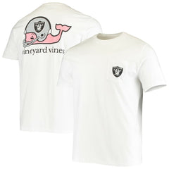 Las Vegas Raiders Vineyard Vines Big & Tall Helmet T-Shirt - White - NFL
