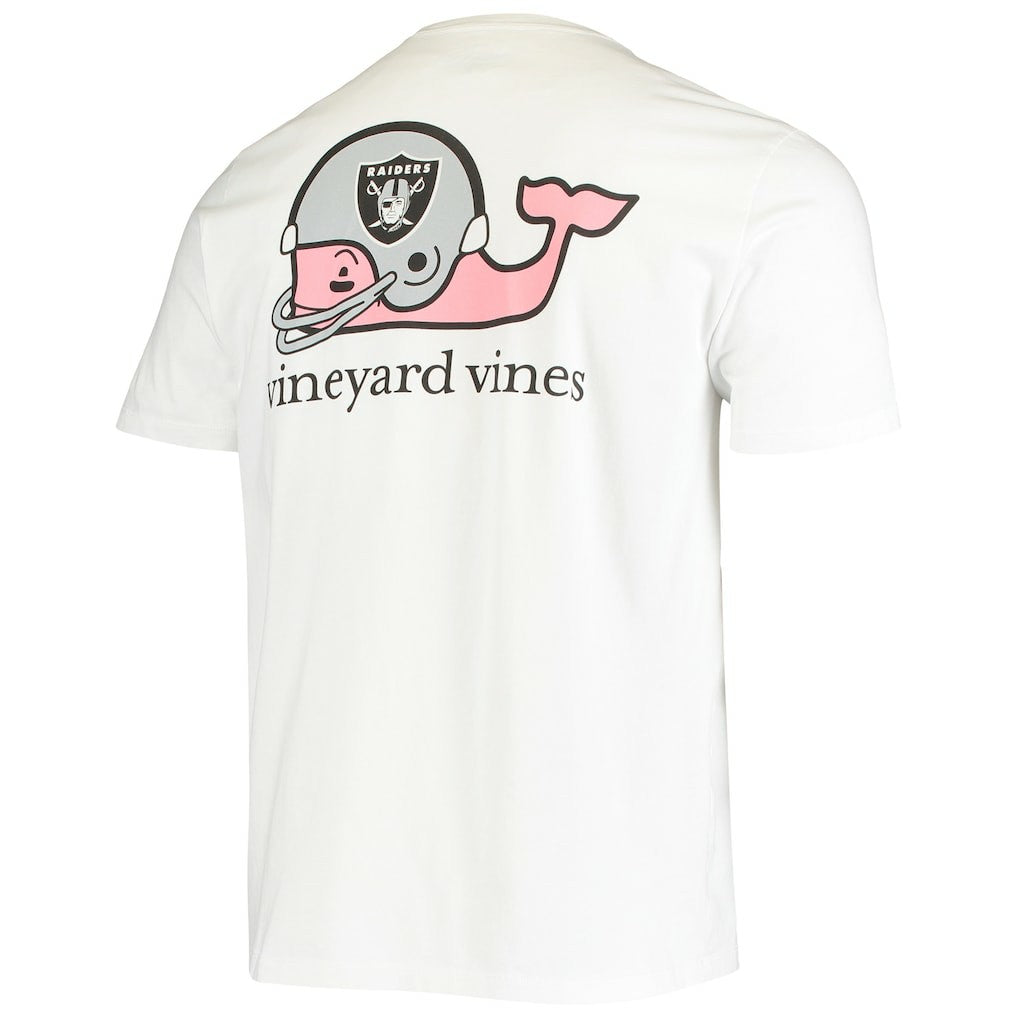 Las Vegas Raiders Vineyard Vines Big & Tall Helmet T-Shirt - White - NFL