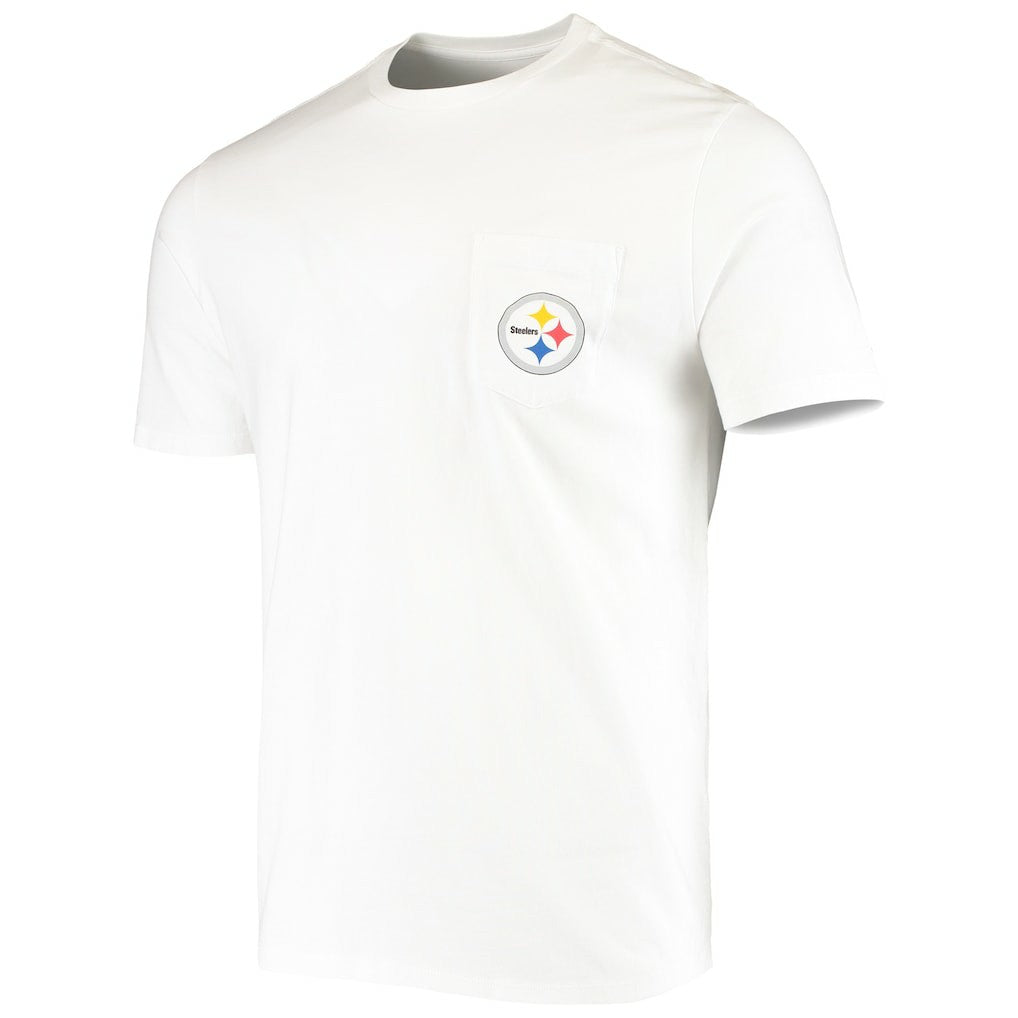 Pittsburgh Steelers Vineyard Vines Big & Tall Helmet T-Shirt - White - NFL