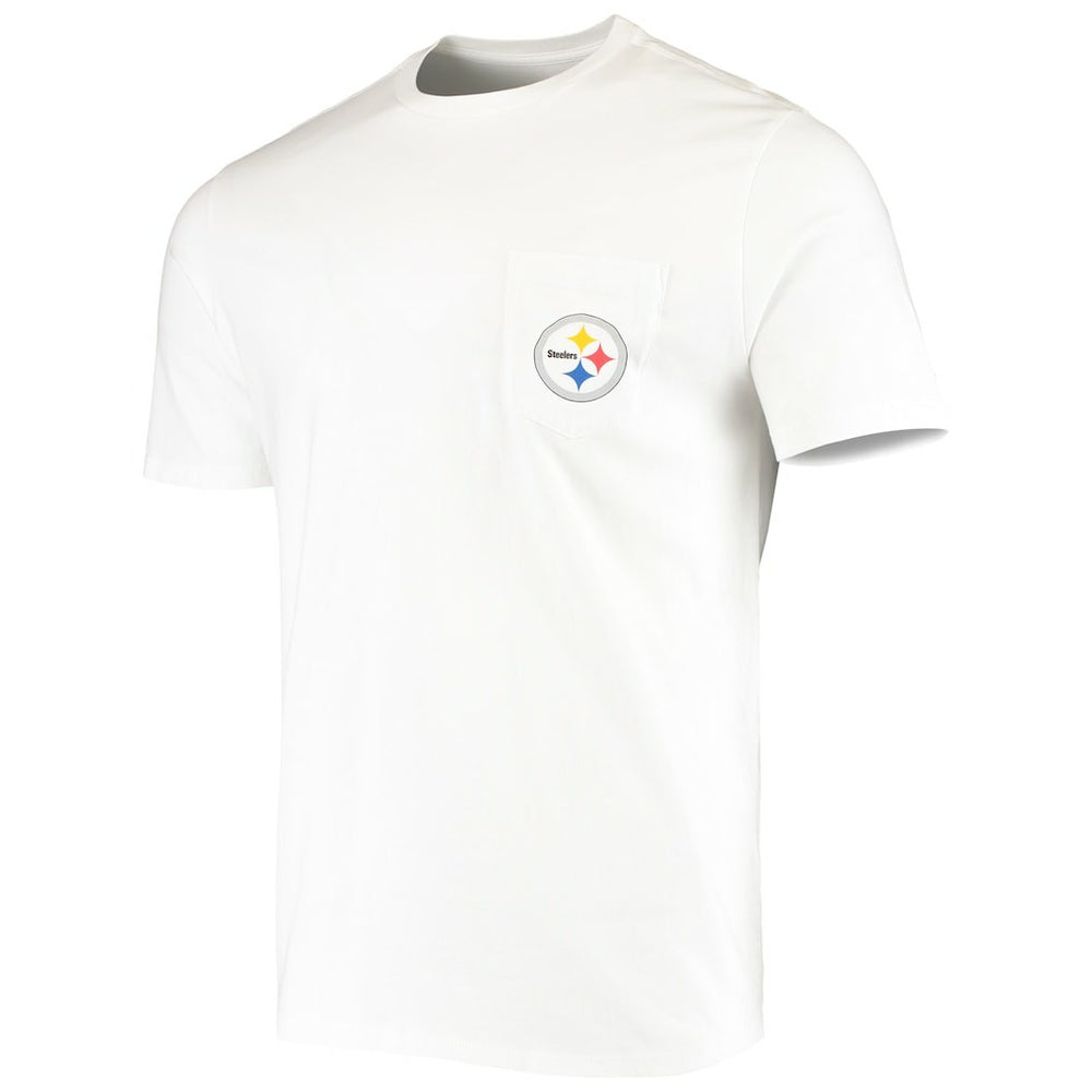 Pittsburgh Steelers Vineyard Vines Big & Tall Helmet T-Shirt - White - NFL