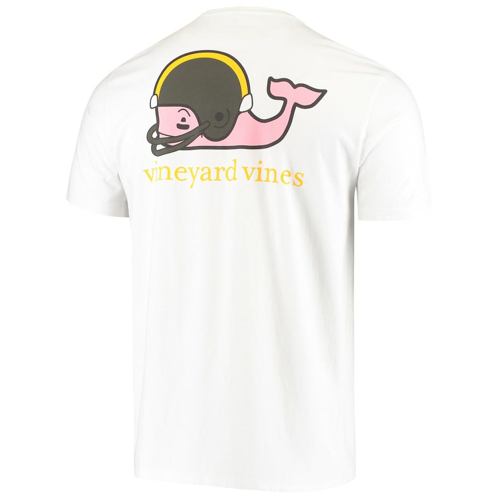 Pittsburgh Steelers Vineyard Vines Big & Tall Helmet T-Shirt - White - NFL