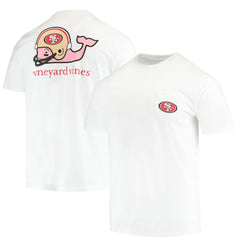 San Francisco 49ers Vineyard Vines Big & Tall Helmet T-Shirt - White - NFL