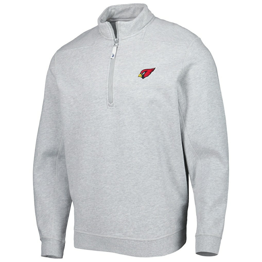 Arizona Cardinals Vineyard Vines Shep Shirt Quarter-Zip Sweatshirt - Heather Gray - NFL