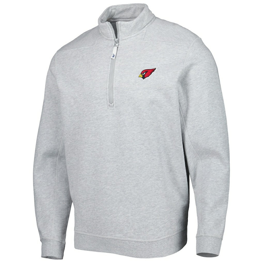 Arizona Cardinals Vineyard Vines Shep Shirt Quarter-Zip Sweatshirt - Heather Gray - NFL