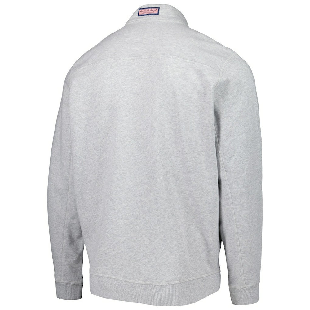 Arizona Cardinals Vineyard Vines Shep Shirt Quarter-Zip Sweatshirt - Heather Gray - NFL